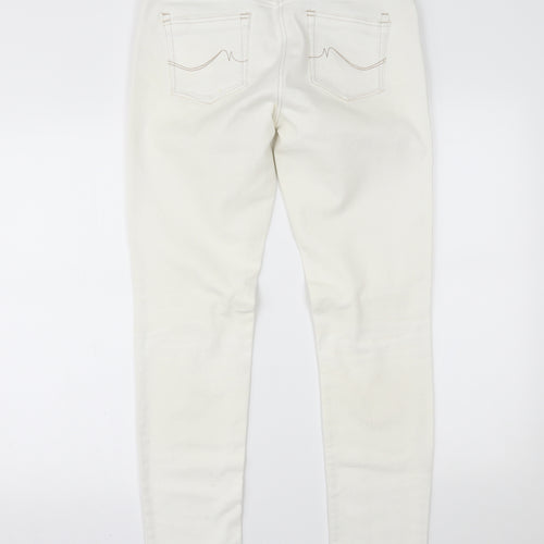 NEXT Womens White  Denim Skinny Jeans Size 10 L28 in
