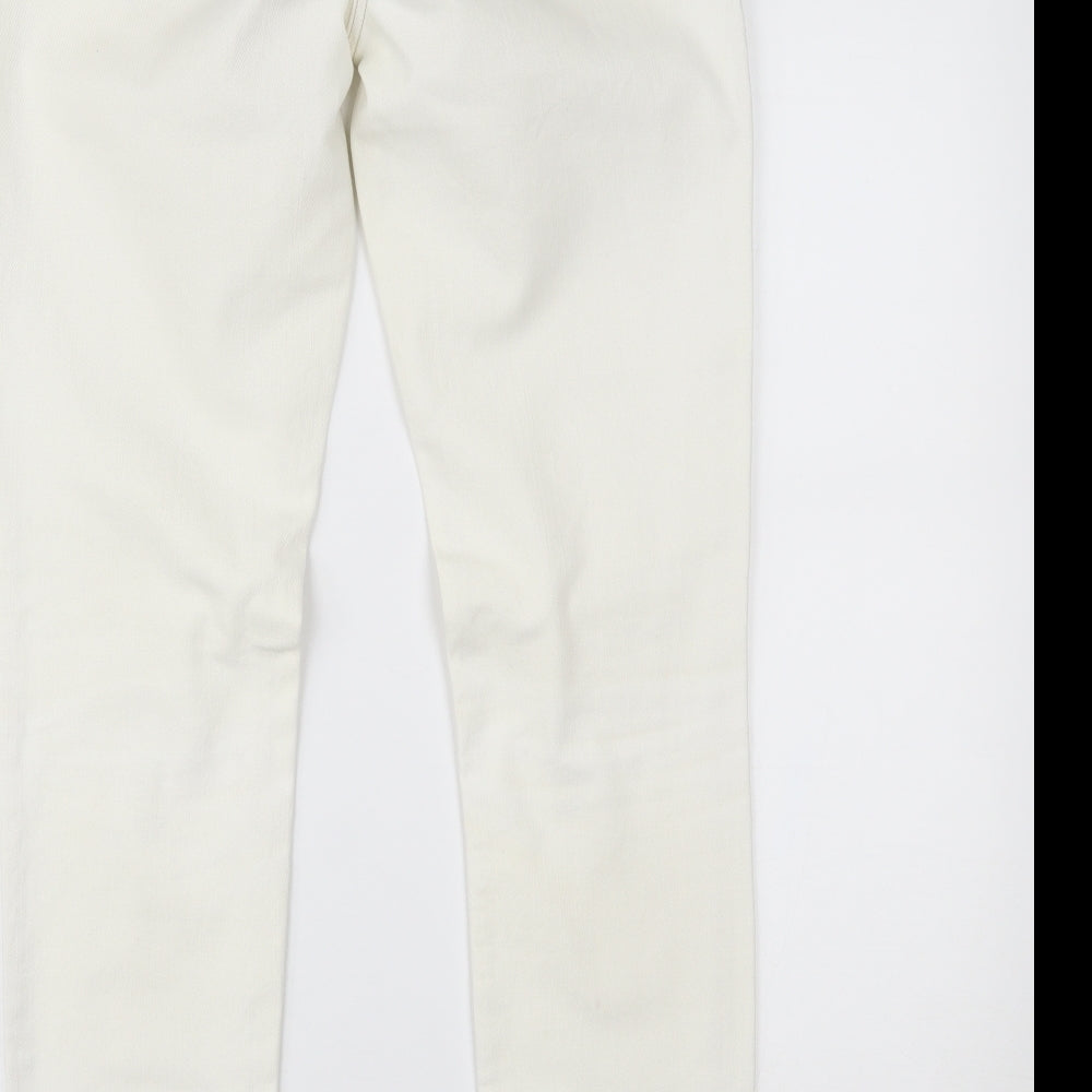 NEXT Womens White  Denim Skinny Jeans Size 10 L28 in