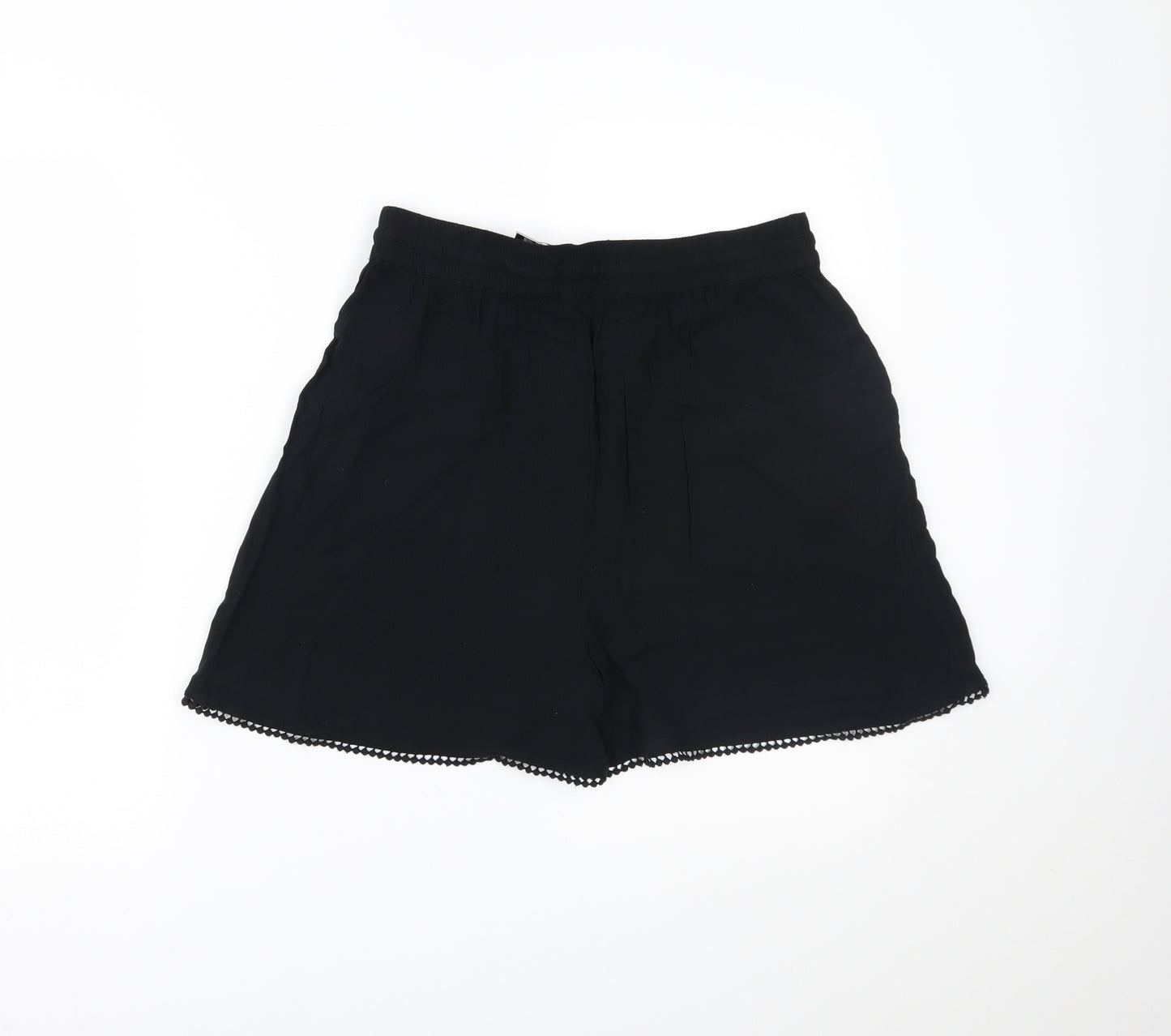 Marks and Spencer Womens Black   Paperbag Shorts Size 10