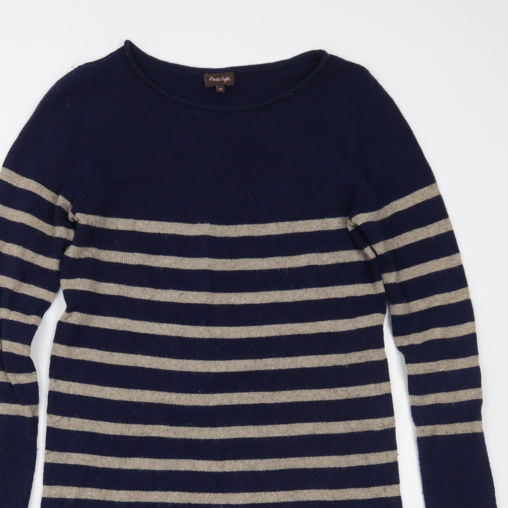 Phase Eight Womens Blue Striped  Jumper Dress  Size 10