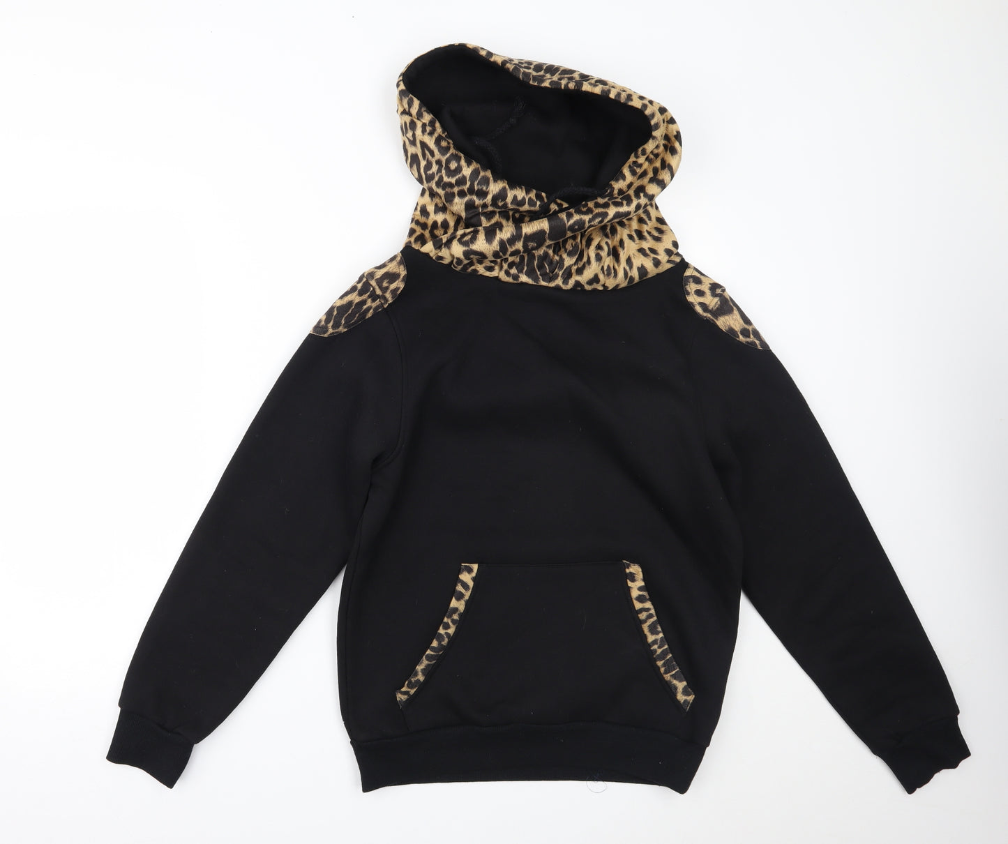 GOV Denim Womens Black Animal Print  Pullover Hoodie Size M
