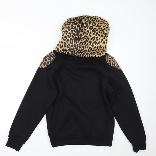 GOV Denim Womens Black Animal Print  Pullover Hoodie Size M