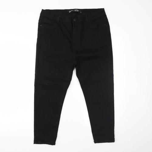 Simply Be Womens Black  Denim Jegging Jeans Size 20 L21 in