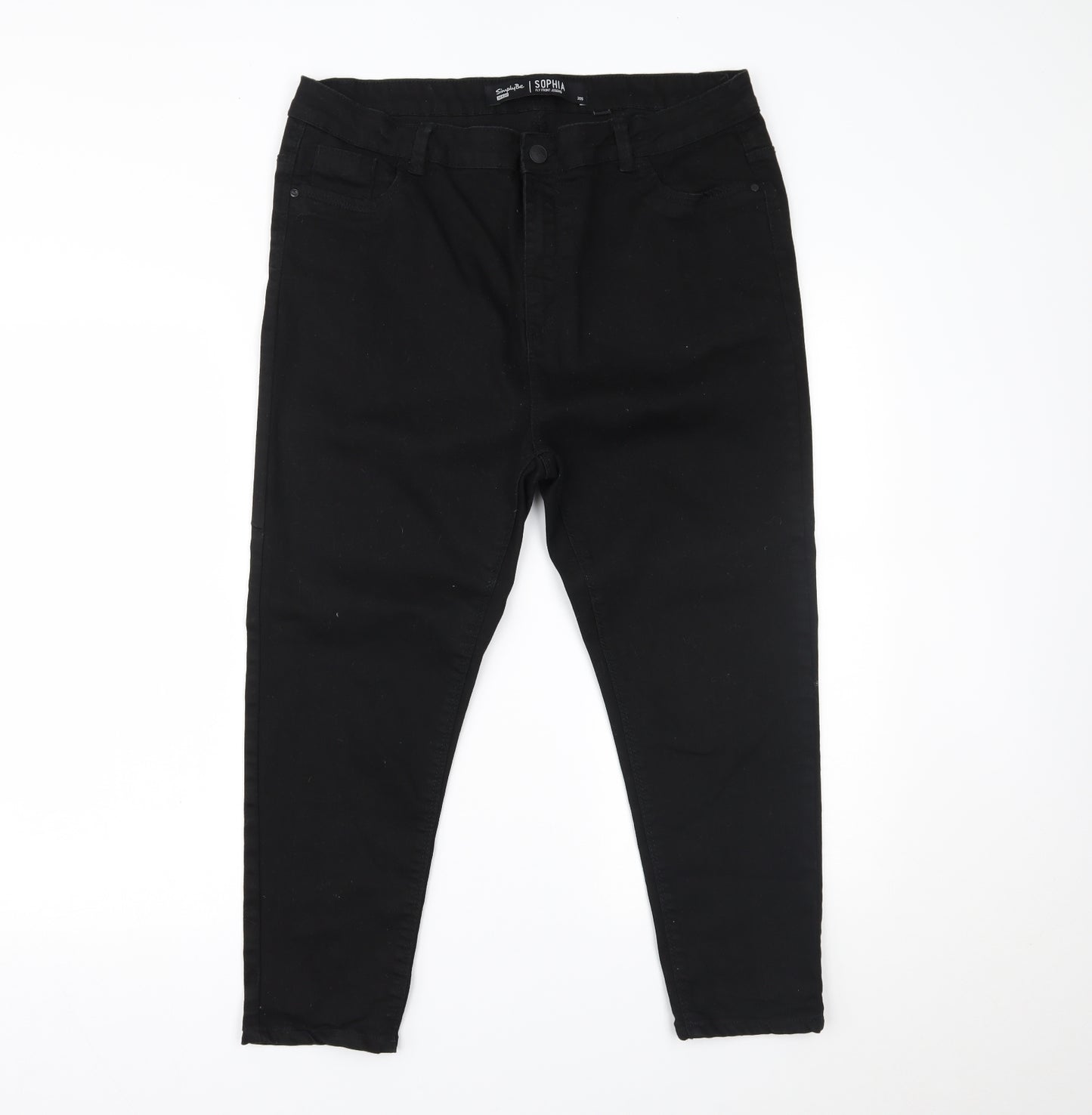 Simply Be Womens Black  Denim Jegging Jeans Size 20 L21 in