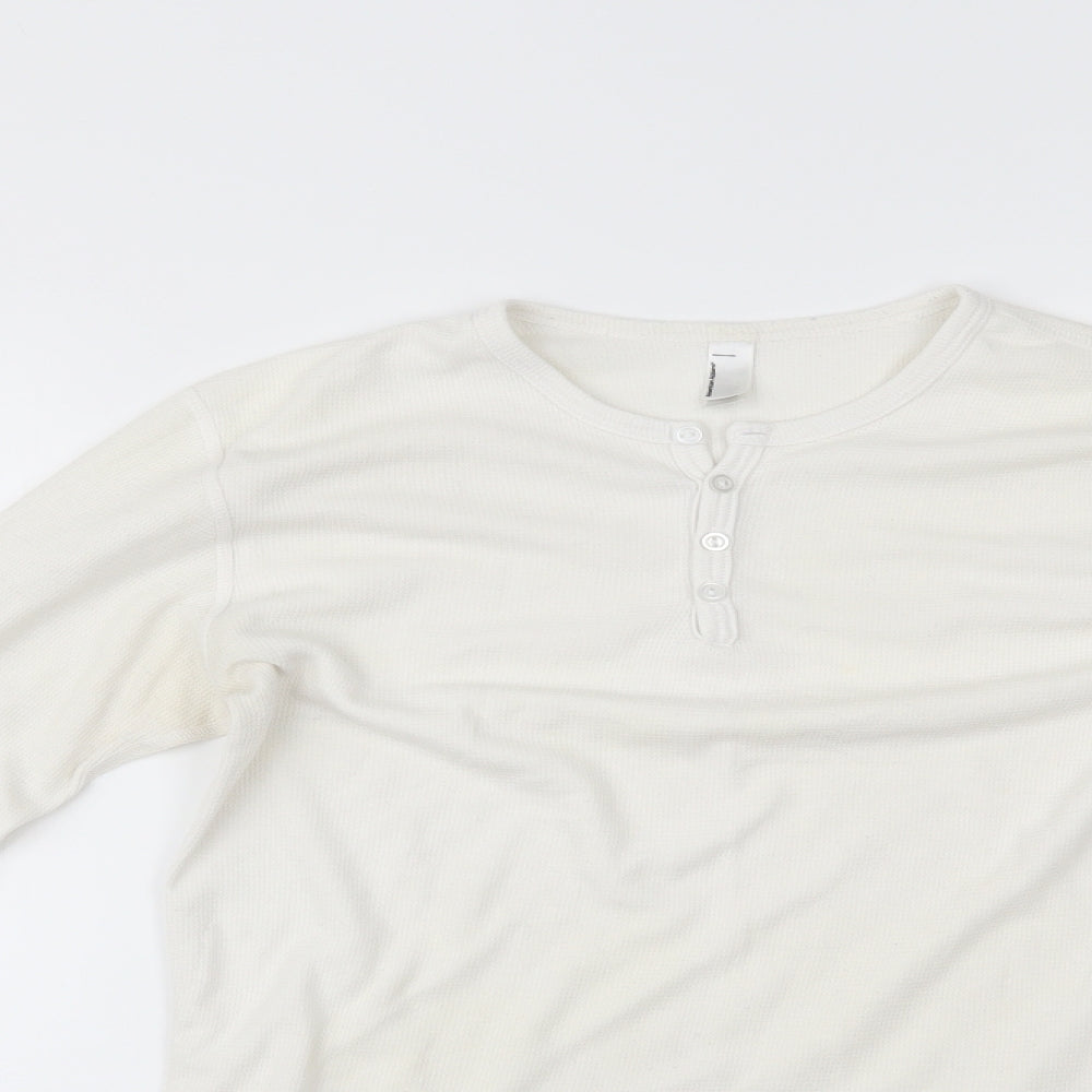 American Apparel Mens White    T-Shirt Size M