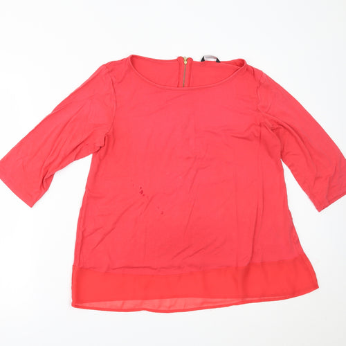George Womens Red   Basic Blouse Size 16