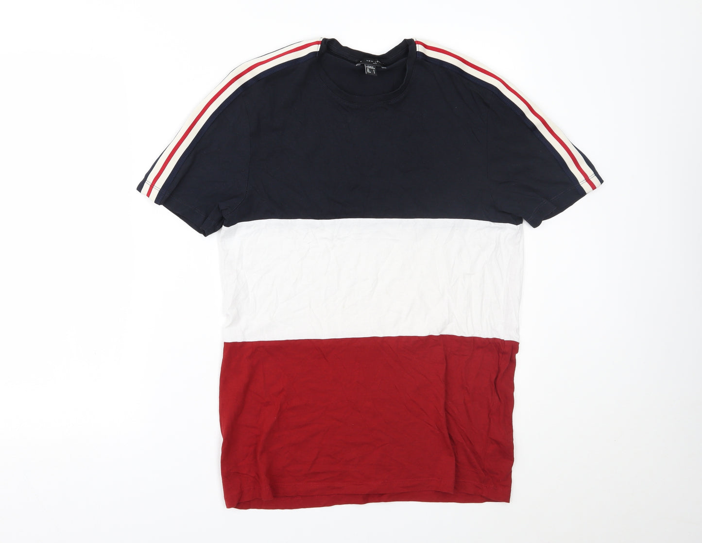 New Look Mens Multicoloured Striped   T-Shirt Size S