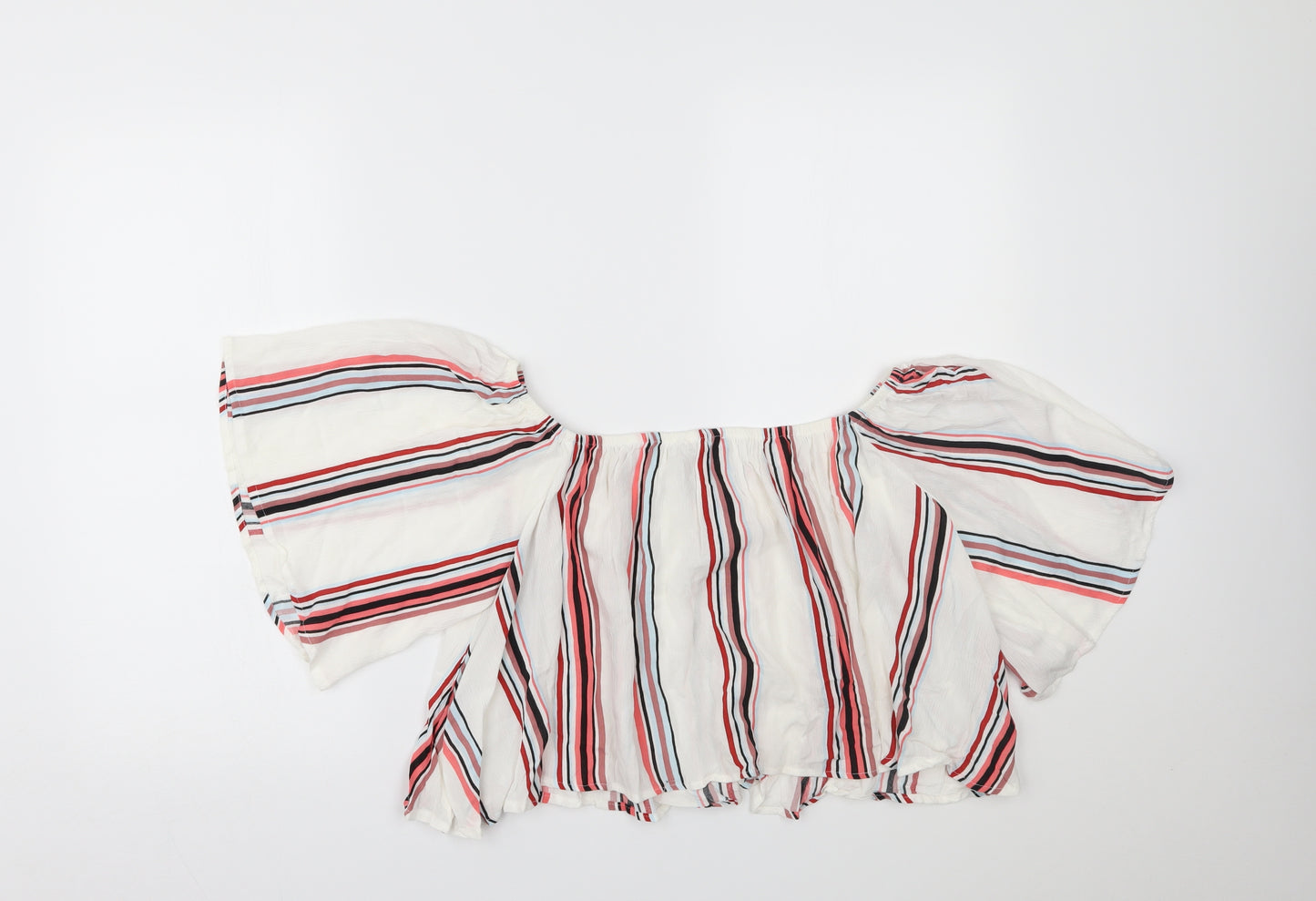 TALLY WEiJL Womens Multicoloured Striped  Cropped Blouse Size S