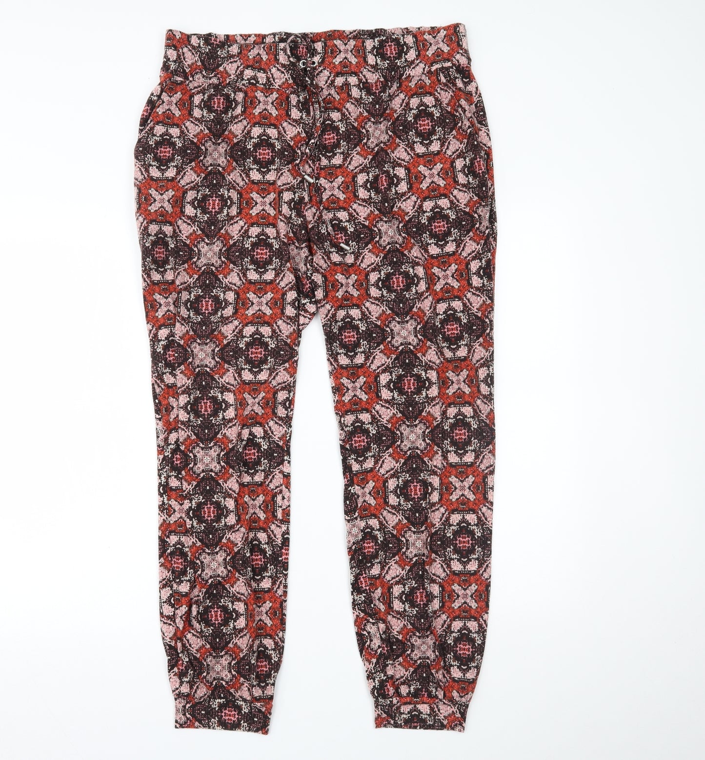 Primark Womens Brown Animal Print  Harem Trousers Size M L24 in