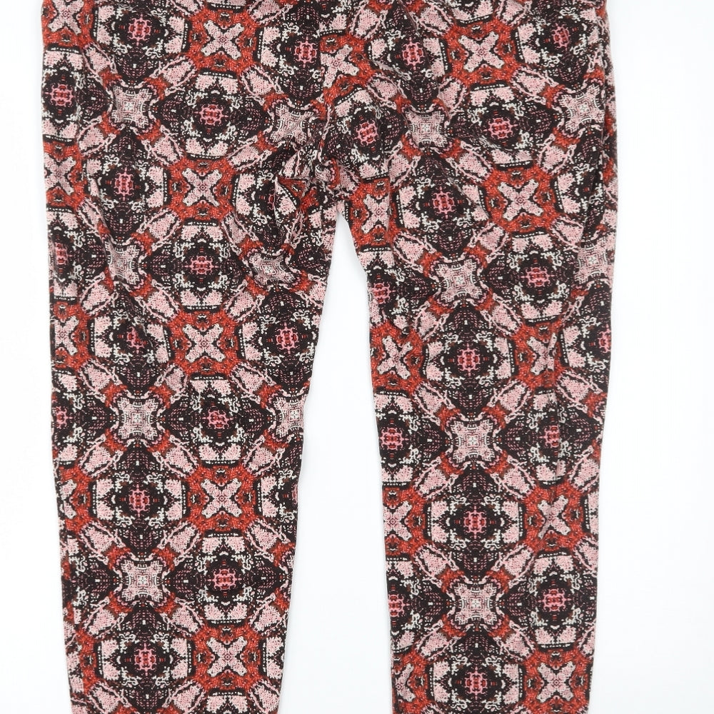 Primark Womens Brown Animal Print  Harem Trousers Size M L24 in