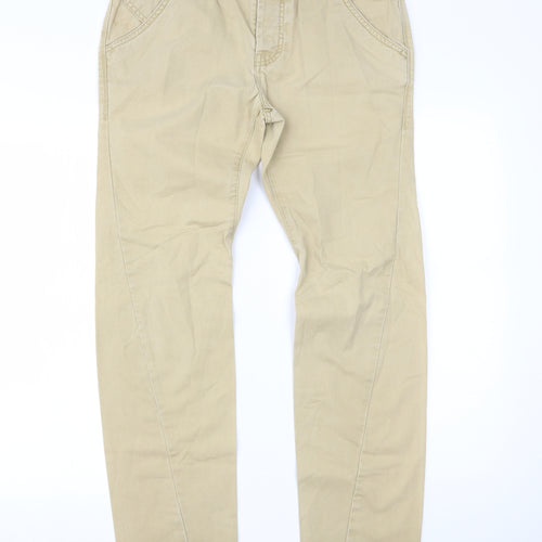 River Island Mens Beige   Carrot Trousers Size 30 L32 in