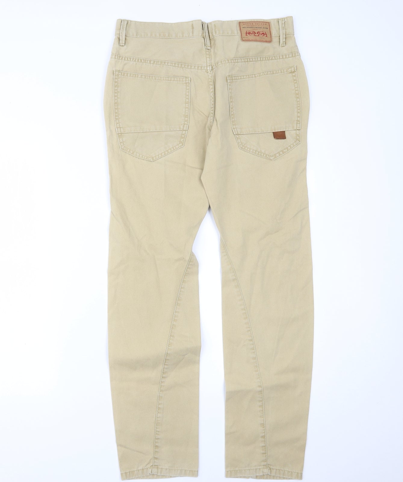 River Island Mens Beige   Carrot Trousers Size 30 L32 in