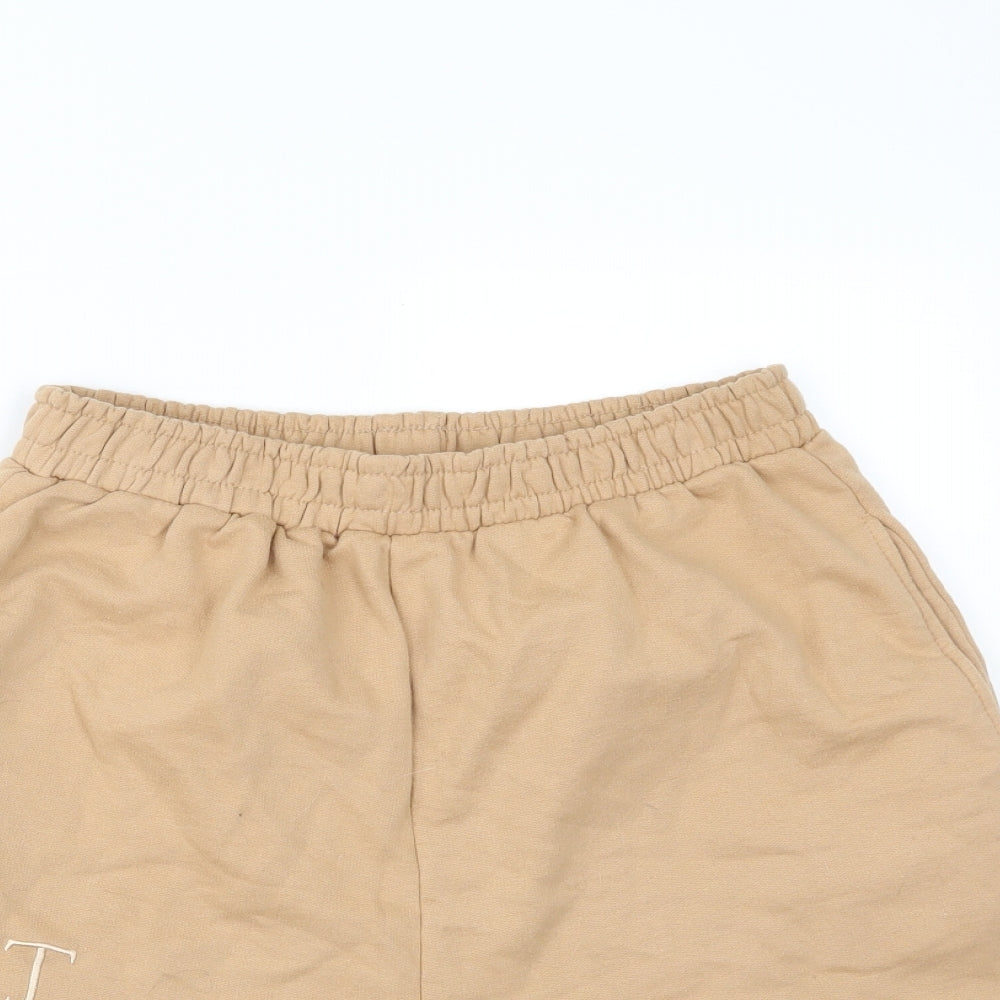 PRETTYLITTLETHING Womens Beige   Sweat Shorts Size 12
