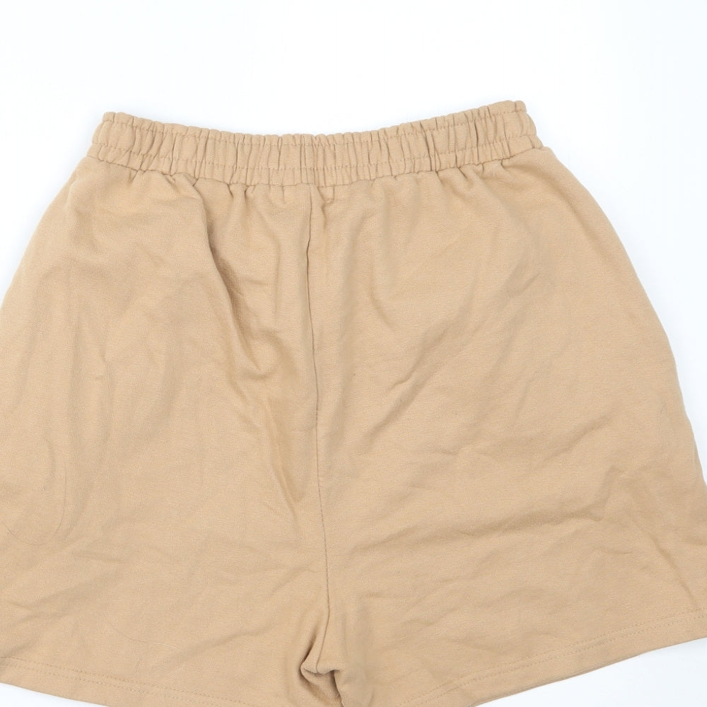 PRETTYLITTLETHING Womens Beige   Sweat Shorts Size 12