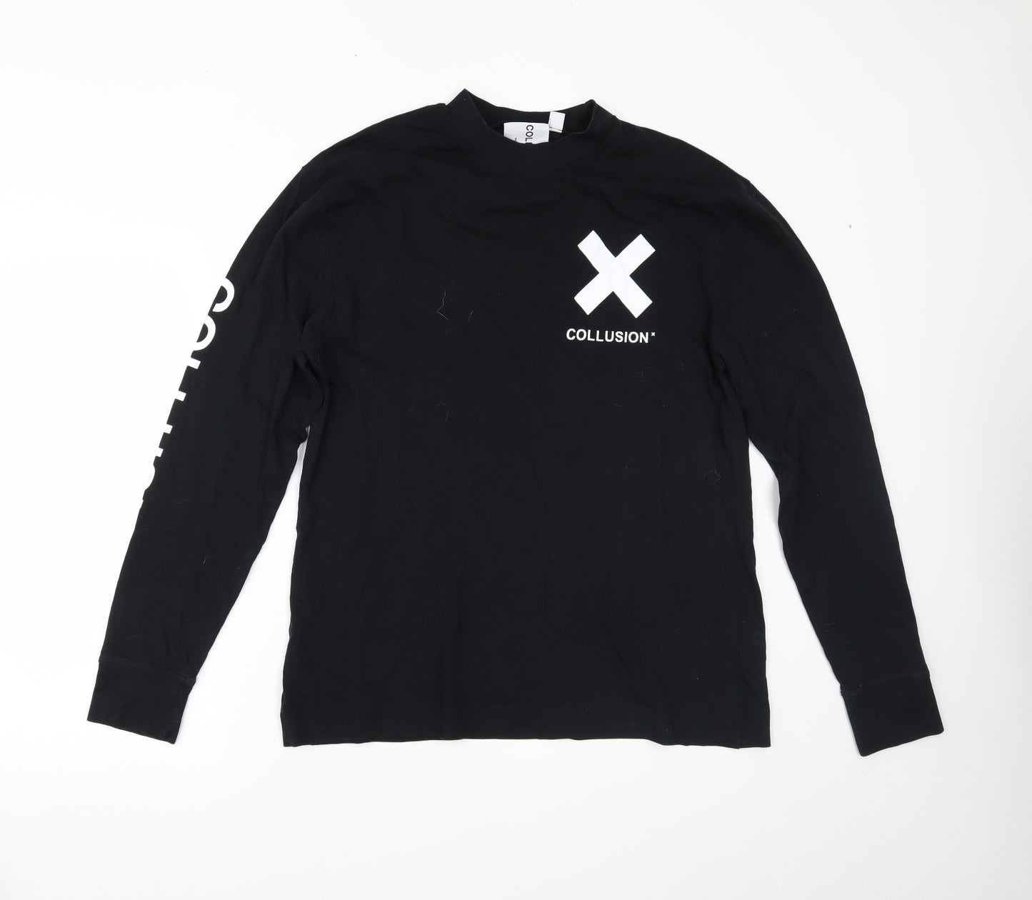 COLLUSION Mens Black    T-Shirt Size M
