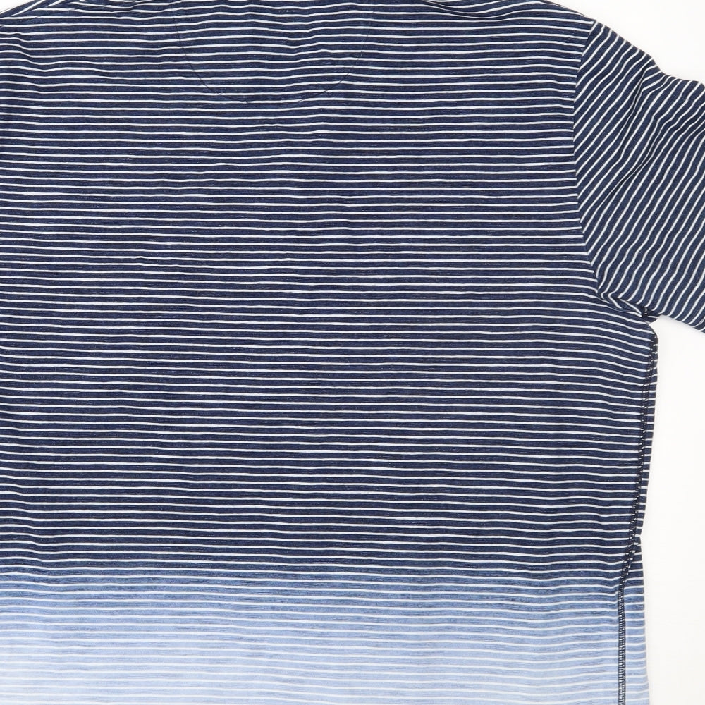 NEXT Mens Blue Striped   Polo Size XL