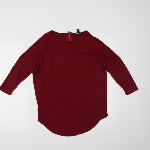 Miso Womens Red   Basic Blouse Size 8