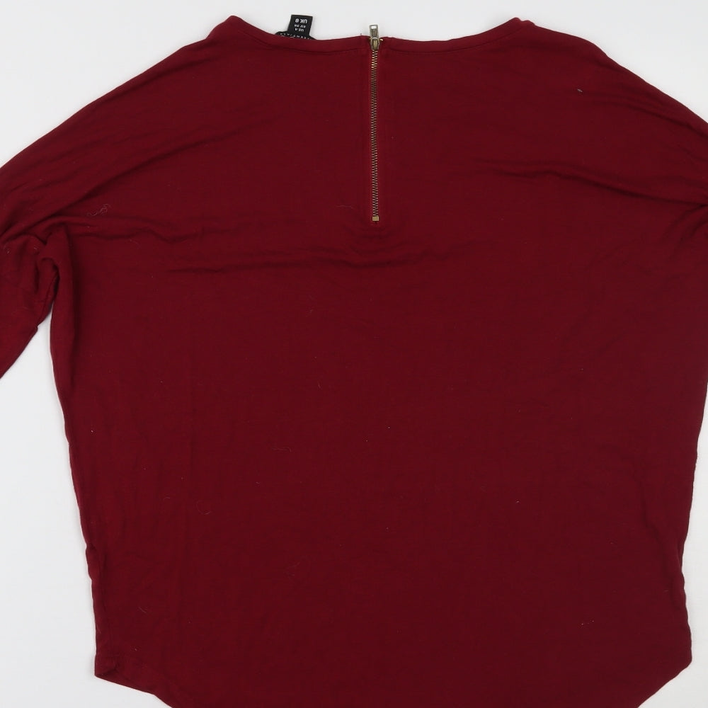 Miso Womens Red   Basic Blouse Size 8