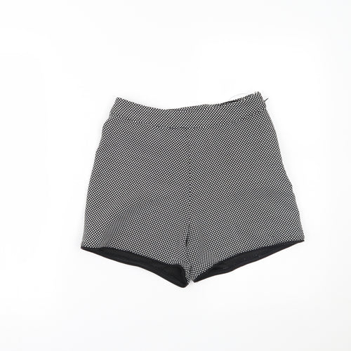 Lipsy Womens Black Polka Dot  Hot Pants Shorts Size 8
