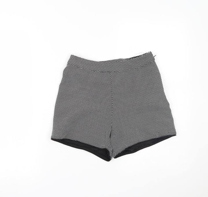 Lipsy Womens Black Polka Dot  Hot Pants Shorts Size 8