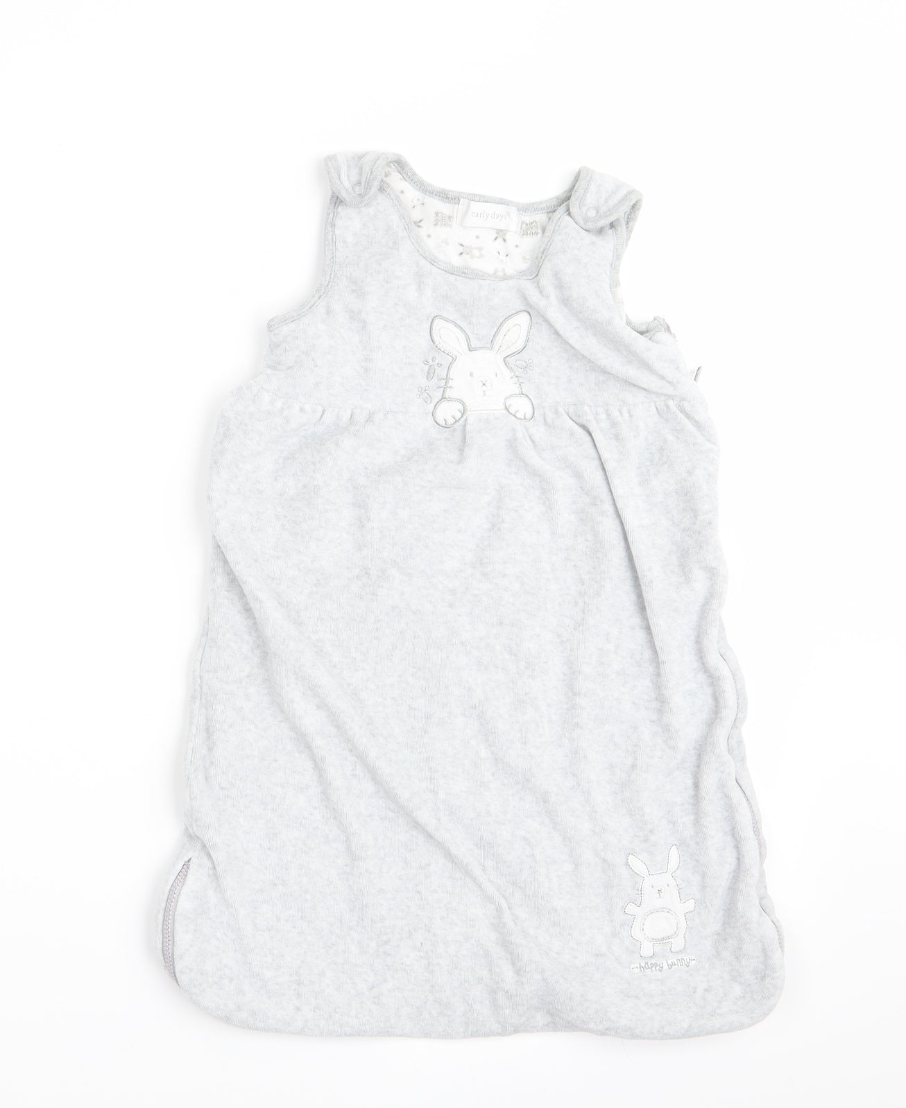 Early days Boys Grey Animal Print  Coverall One-Piece Size 0-3 Months  - Rabbit Logo