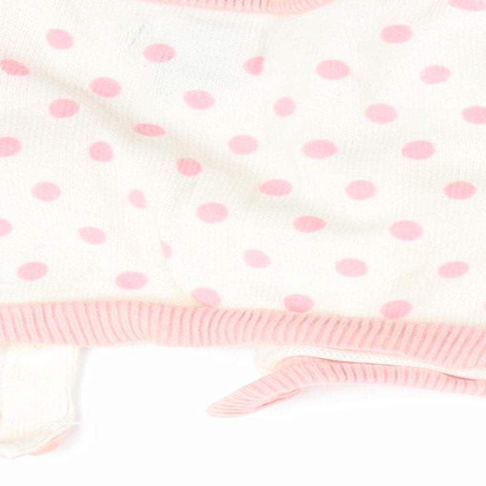 Gap Girls Pink Polka Dot  Cardigan Jumper Size 3-6 Months