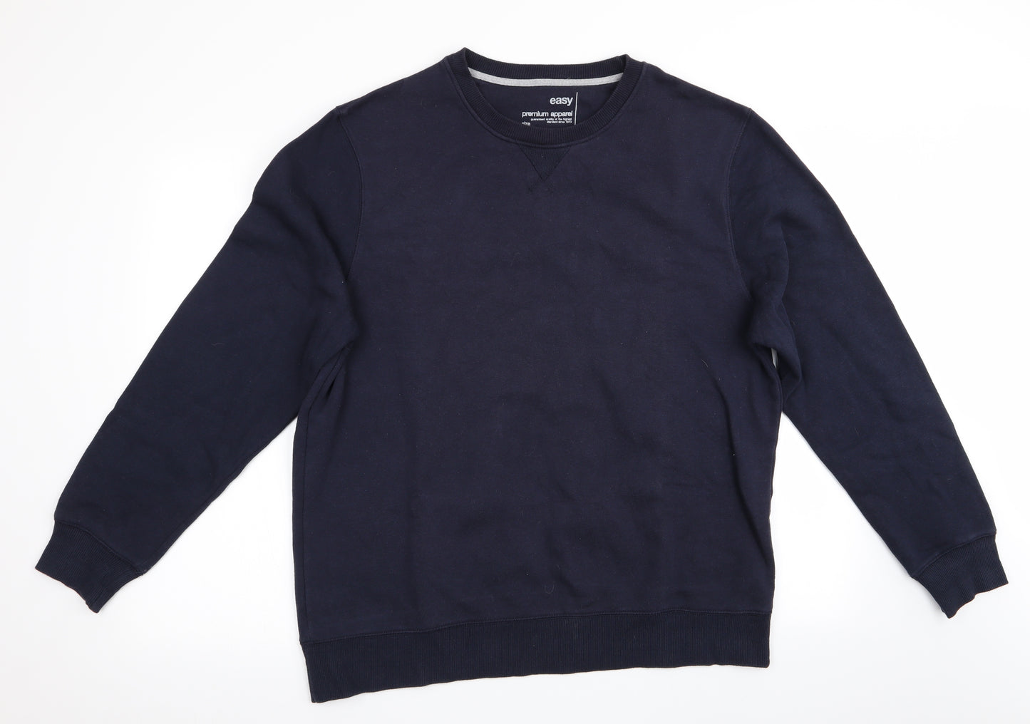 Easy Mens Blue   Pullover Sweatshirt Size XL