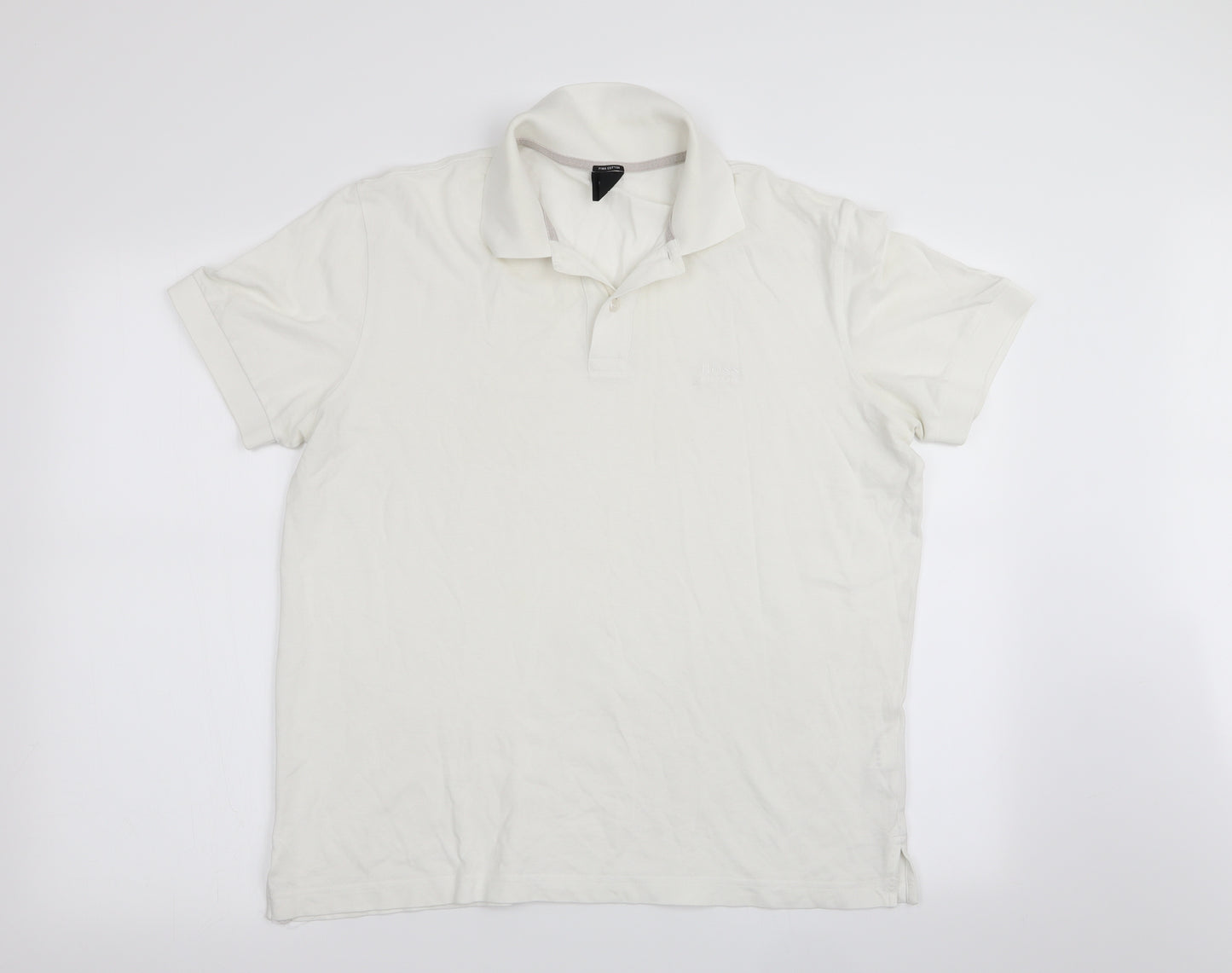 HUGO BOSS Mens Ivory    Polo Size L