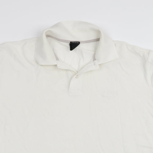 HUGO BOSS Mens Ivory    Polo Size L