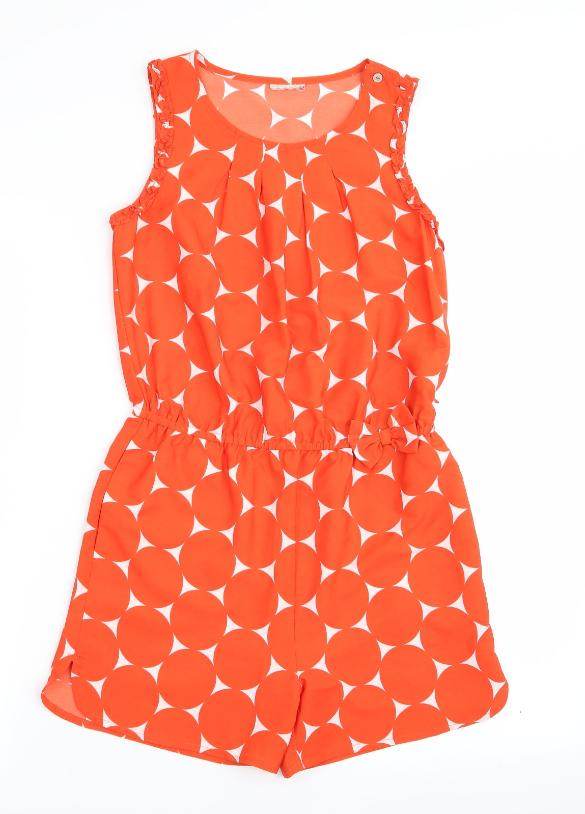 NEXT Girls Orange Polka Dot  Skirt/ Skort Set One-Piece Size 11 Years