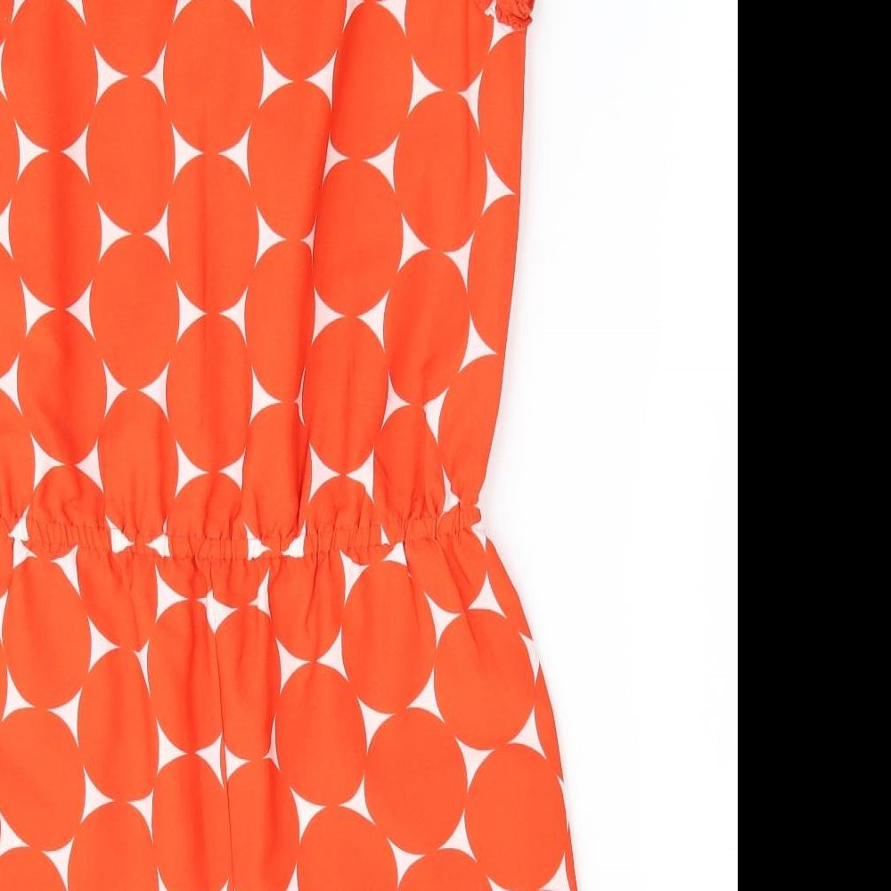 NEXT Girls Orange Polka Dot  Skirt/ Skort Set One-Piece Size 11 Years