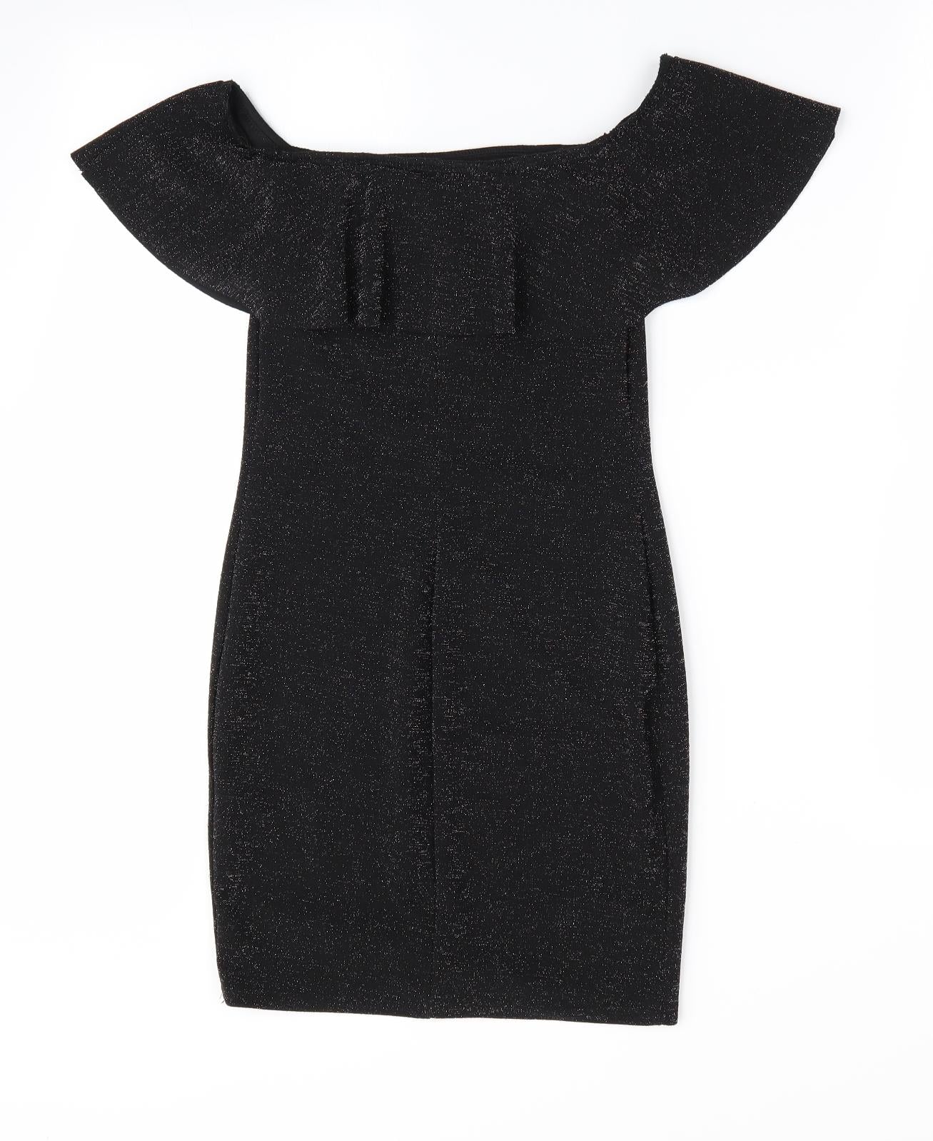 915 Girls Black   Mini  Size 11 Years  - Shimmer Effect