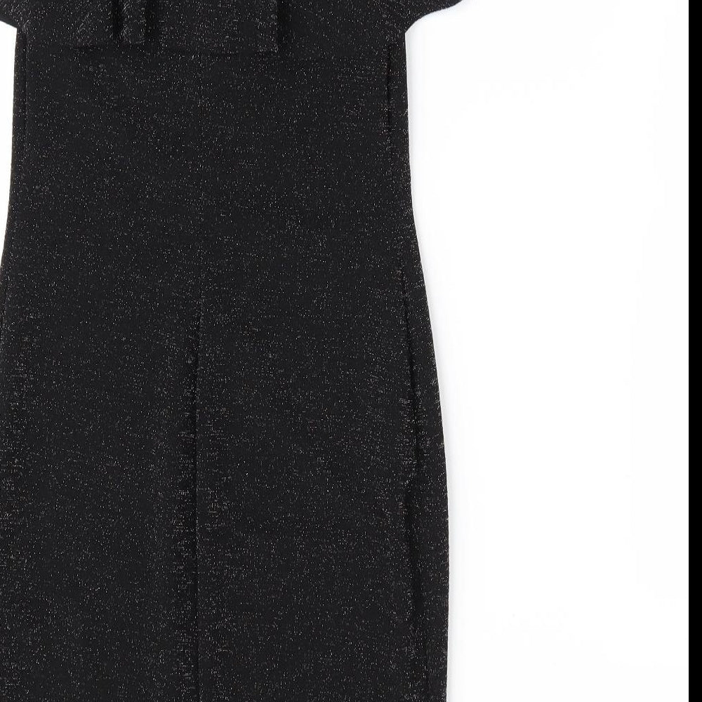 915 Girls Black   Mini  Size 11 Years  - Shimmer Effect