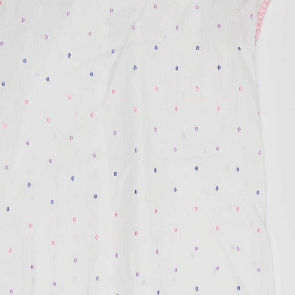 Marks and Spencer Womens White Polka Dot   Dress Size 16