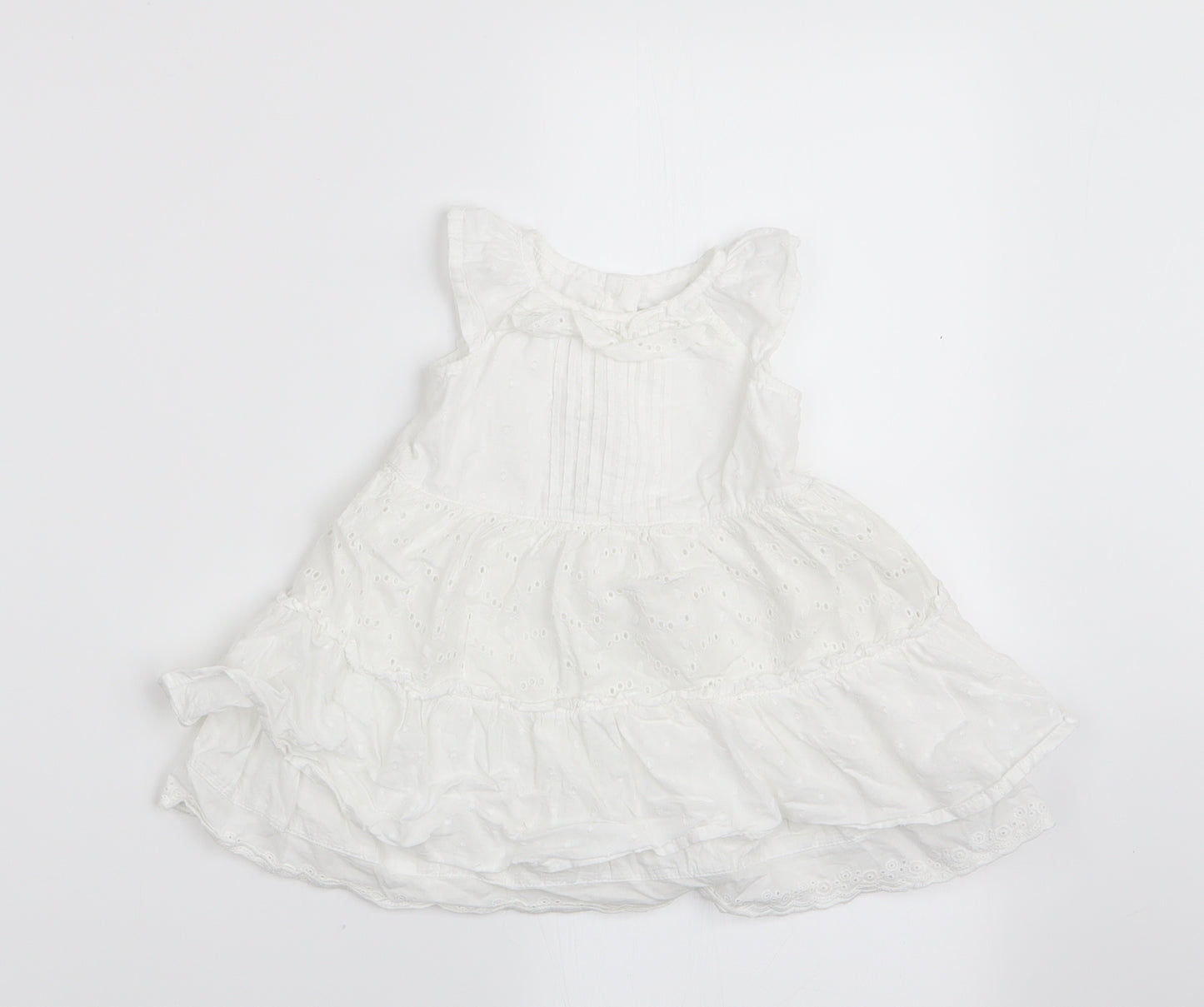 George Girls White Floral  Fit & Flare  Size 3-6 Months