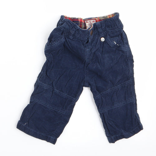 mamas & papas Boys Blue   Cargo Trousers Size 6-9 Months  - Cord Fabric
