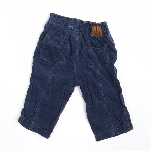 mamas & papas Boys Blue   Cargo Trousers Size 6-9 Months  - Cord Fabric