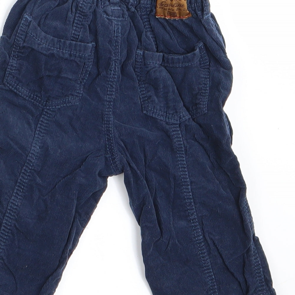 mamas & papas Boys Blue   Cargo Trousers Size 6-9 Months  - Cord Fabric