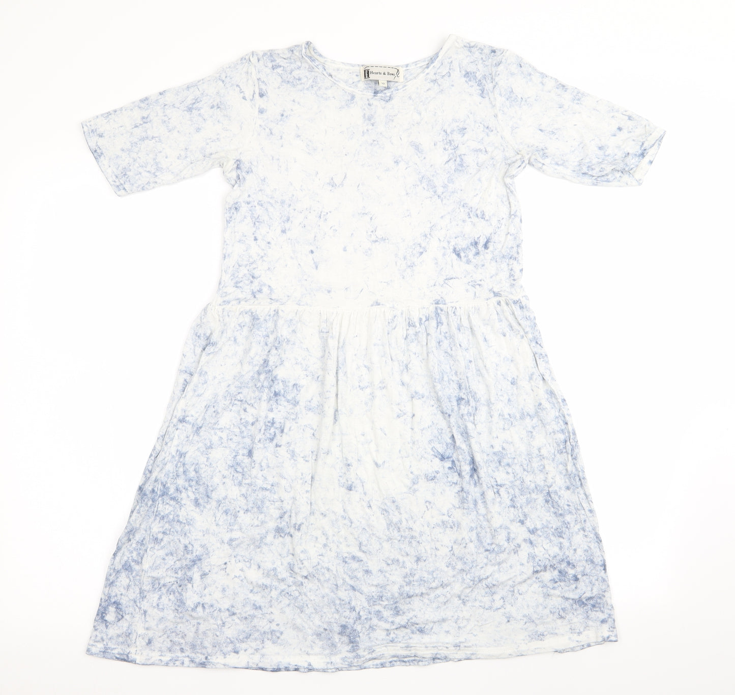 Hearts and Bows Womens Blue   T-Shirt Dress  Size 10