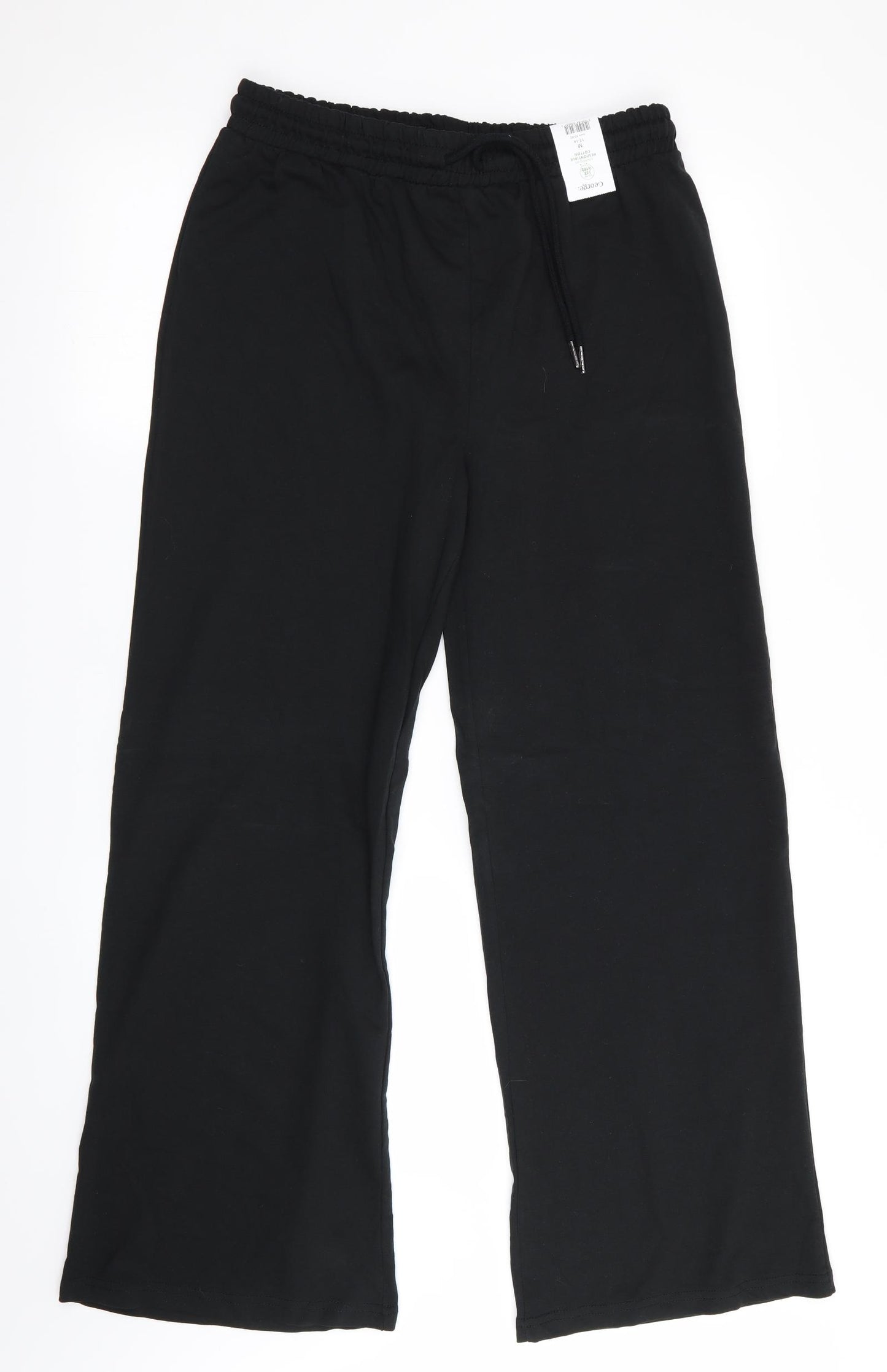 George Womens Black   Jogger Trousers Size M L28.5 in - Wide Legged