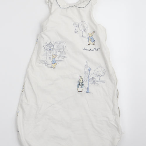 TU Boys Ivory Animal Print  Coverall One-Piece Size 6-9 Months  - Peter Rabbit Print