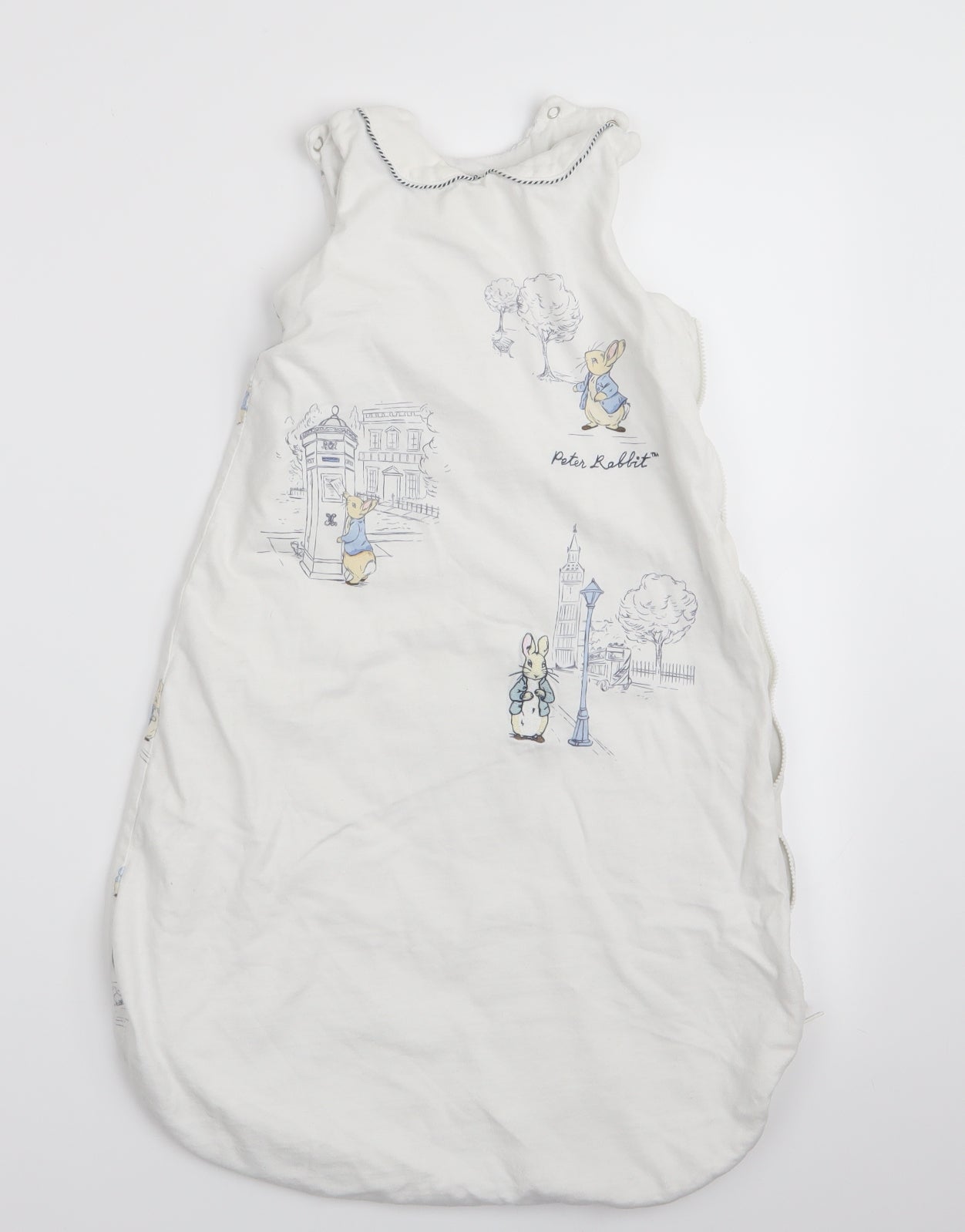 TU Boys Ivory Animal Print  Coverall One-Piece Size 6-9 Months  - Peter Rabbit Print