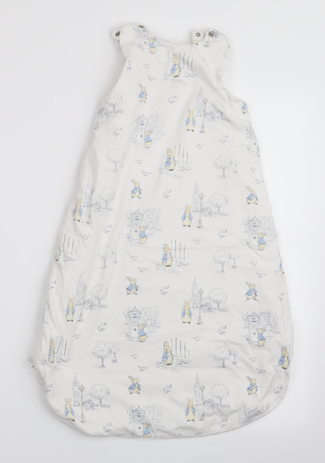 TU Boys Ivory Animal Print  Coverall One-Piece Size 6-9 Months  - Peter Rabbit Print