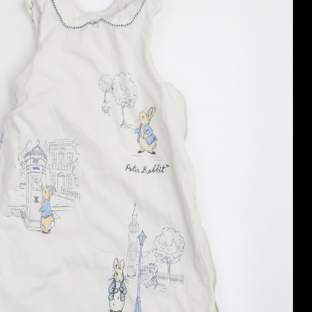 TU Boys Ivory Animal Print  Coverall One-Piece Size 6-9 Months  - Peter Rabbit Print