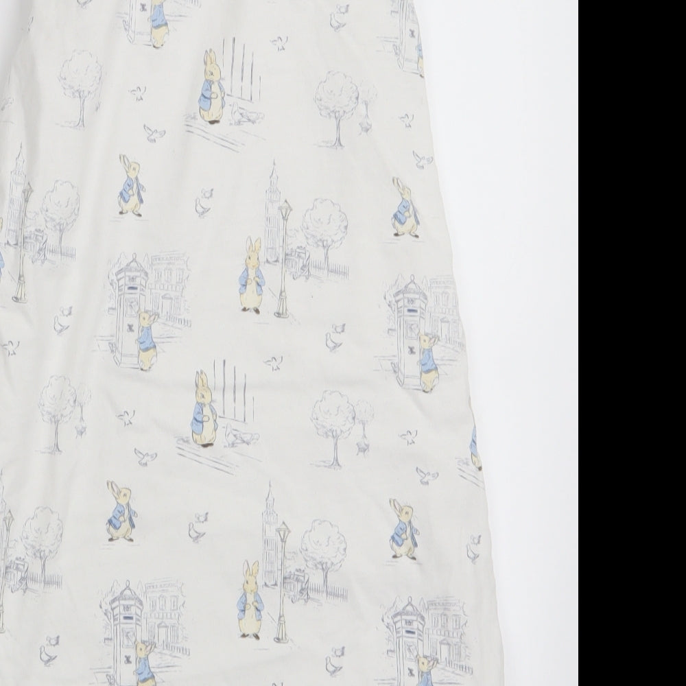 TU Boys Ivory Animal Print  Coverall One-Piece Size 6-9 Months  - Peter Rabbit Print