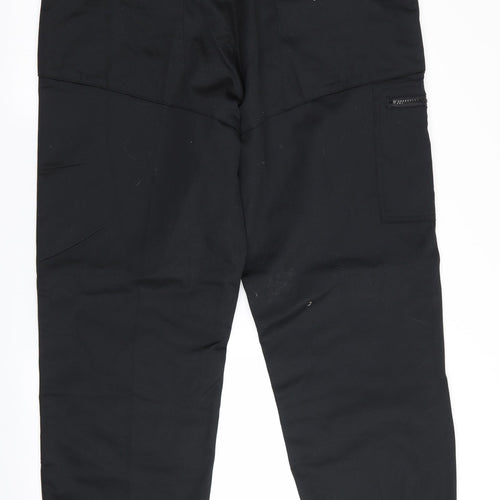 Dickies Mens Black   Cargo Trousers Size 38 in L30 in - Elasticated Ankles