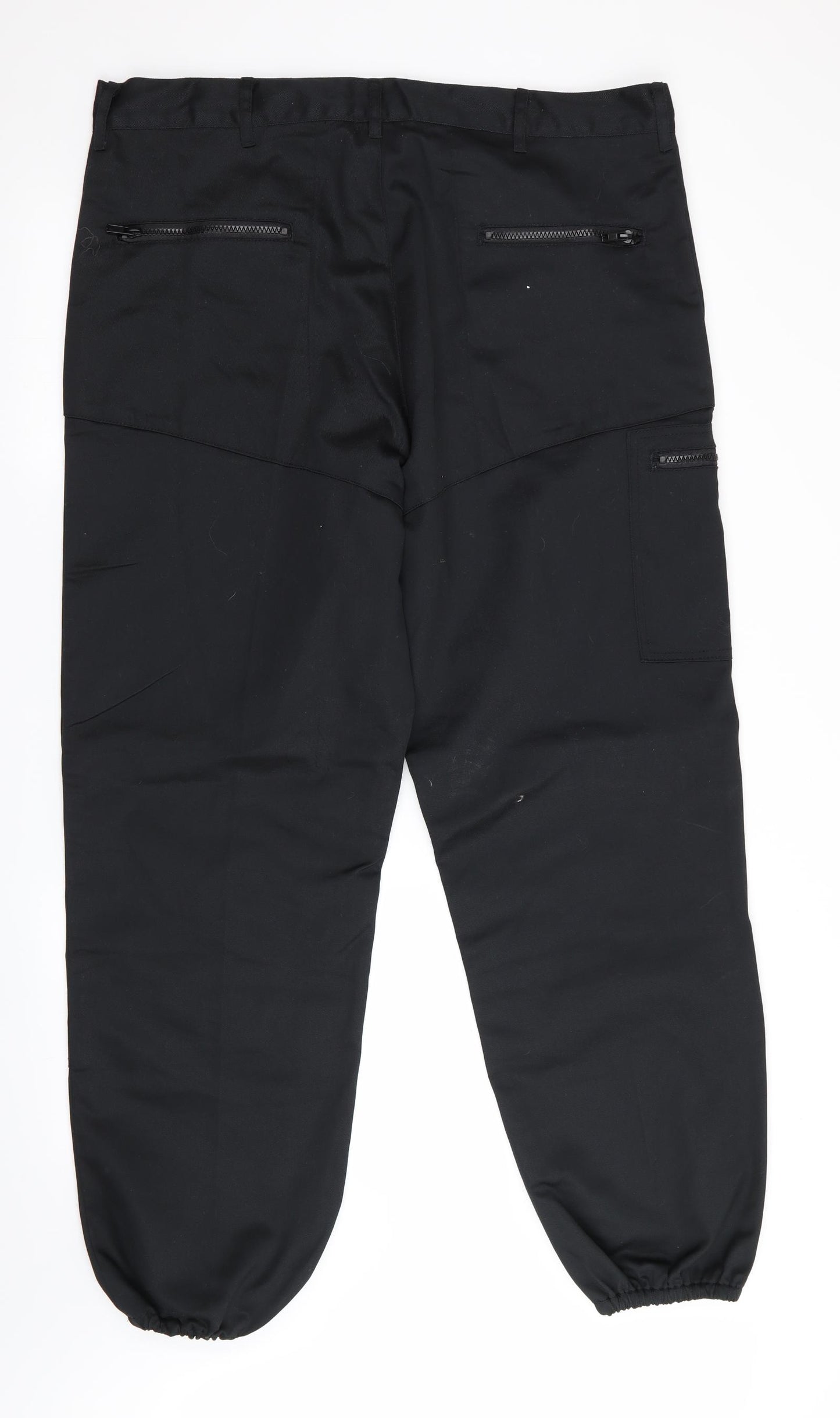 Dickies Mens Black   Cargo Trousers Size 38 in L30 in - Elasticated Ankles