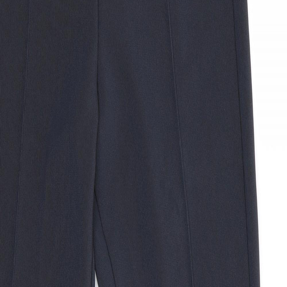 Anamor Womens Blue   Jegging Trousers Size 10 L29 in - Fine Rib Effect