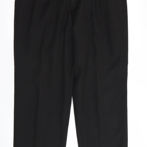 NEXT Mens Black   Trousers  Size 32 in L30 in - Pleated front