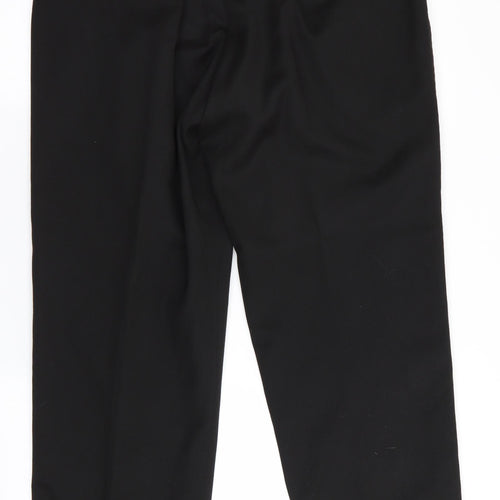 NEXT Mens Black   Trousers  Size 32 in L30 in - Pleated front